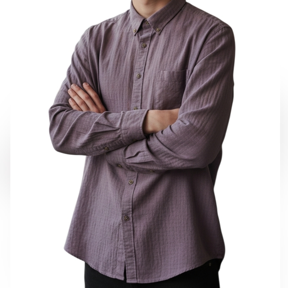 🦜 2/$10 ROWM Purple Men's Long Sleeve Shirt. Size 2XB.